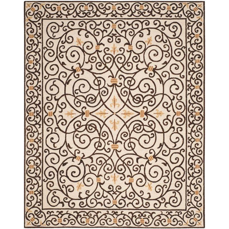 Chelsea HK11 Handmade Area Rug - 8'x10' - Ivory/Dark Brown - Safavieh