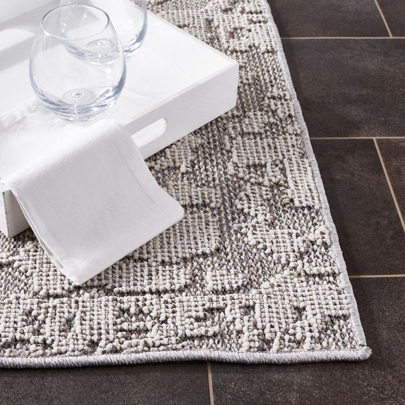 Global GLB224 Power Loomed Indoor/Outdoor Area Rug - Gray/Light Gray - 8'9"x11'9" - Safavieh.