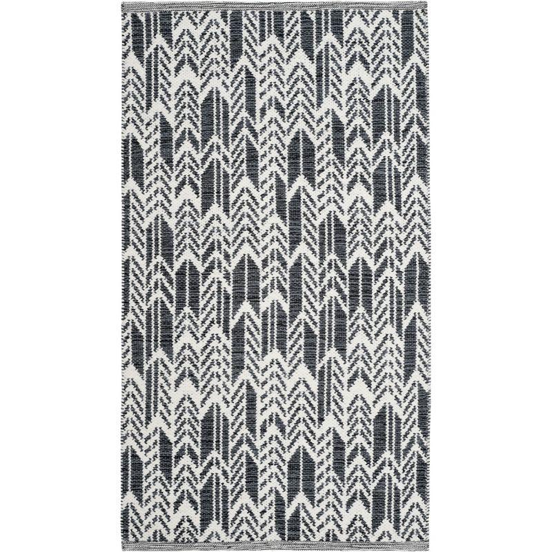 Montauk MTK609 Hand Woven Indoor Accent Rug - Black/Ivory - 2'3"x3'9" - Safavieh