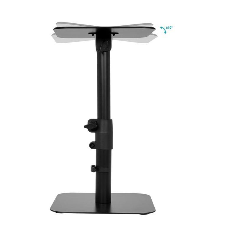 Monoprice Desktop Freestanding Speaker Stands Pair Adjustable with Cable Management, For Medium/Large Bookshelf Studio Monitor Speakers