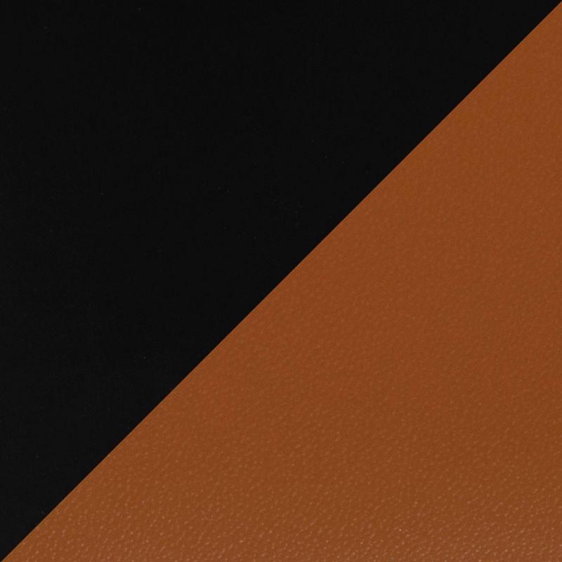 46" Fuji PU Leather/Metal Bench Black/Camel - LumiSource: Upholstered Rectangle, Padded Seat, 500lb Capacity