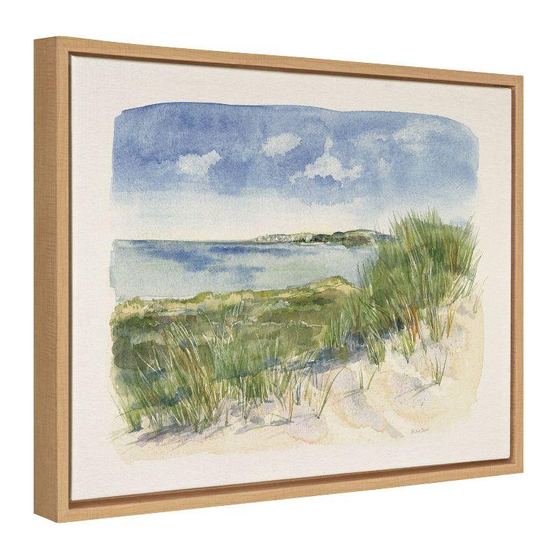 18" x 24" Sylvie by the Sea Framed Canvas by Patricia Shaw Natural - Kate & Laurel All Things Decor: Modern Vertical Wall Art