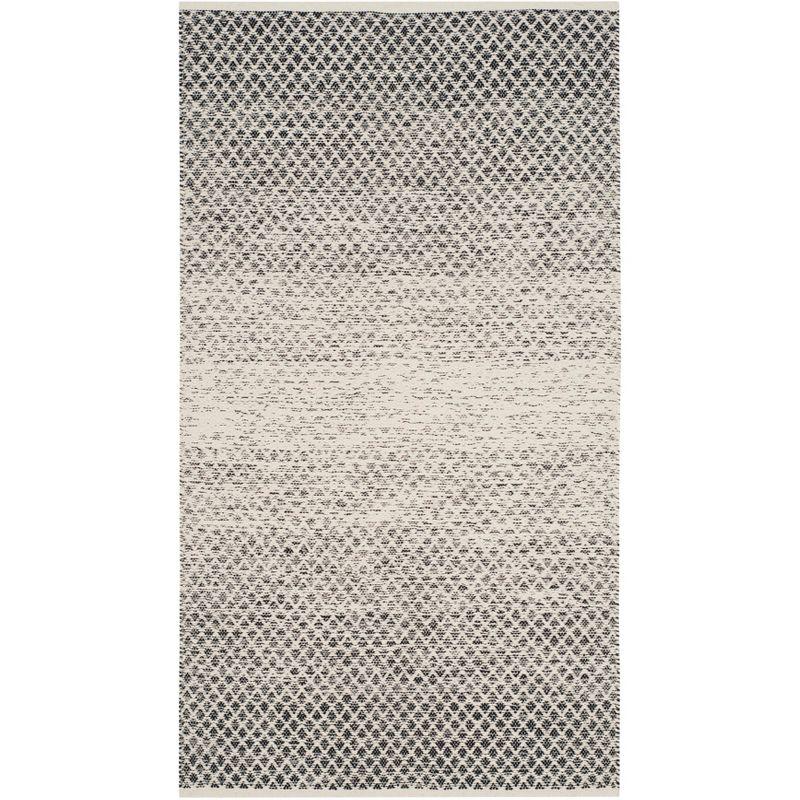 Montauk MTK601 Hand Woven Indoor Accent Rug - Black/Ivory - 2'3"x5' - Safavieh