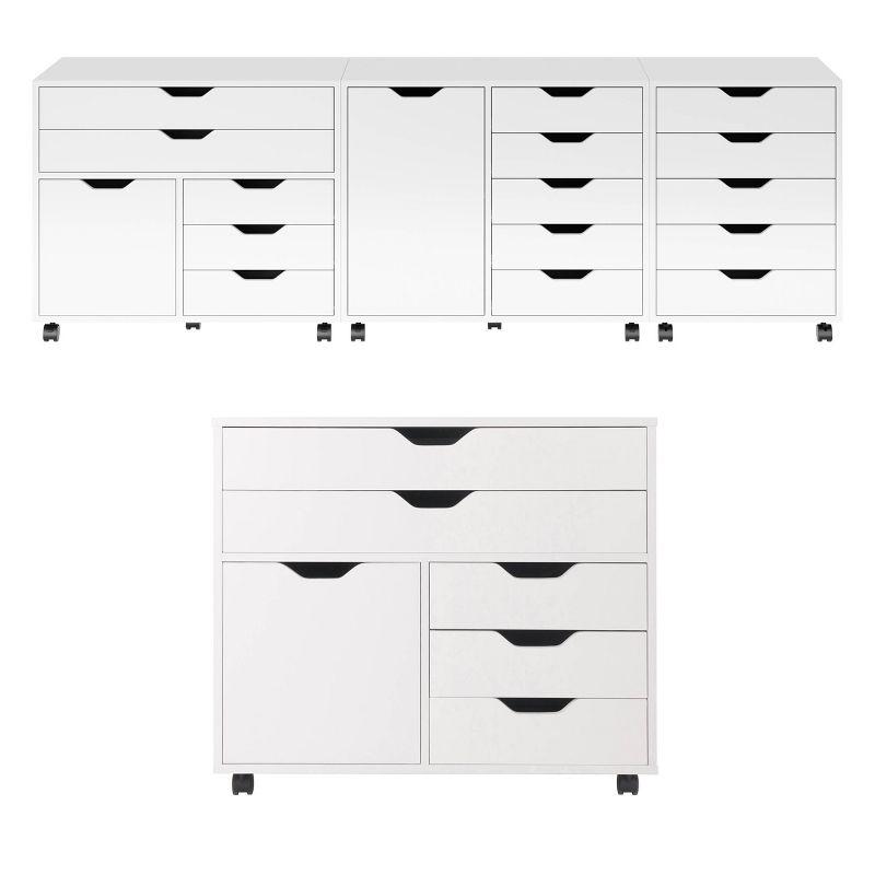 Halifax 3 Section Mobile Storage Cabinet - Winsome