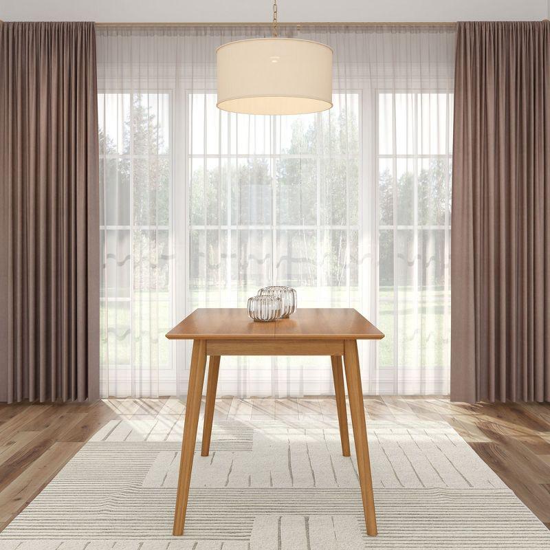 Plank+Beam 48" Mid Century Modern Dining Table, Solid Wood Kitchen & Dining Room Table for 4, Pecan