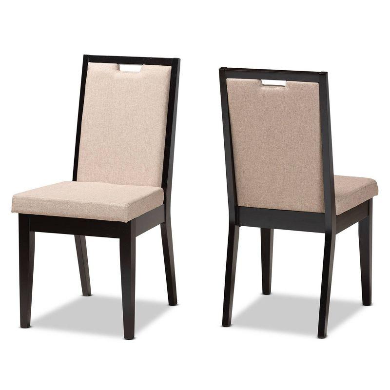 Octavia High Back Brown Wood and Cane Dining Chair