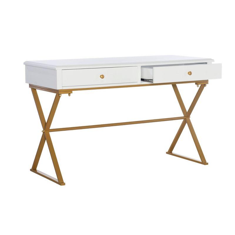 2 Drawer Campaign Desk - Linon