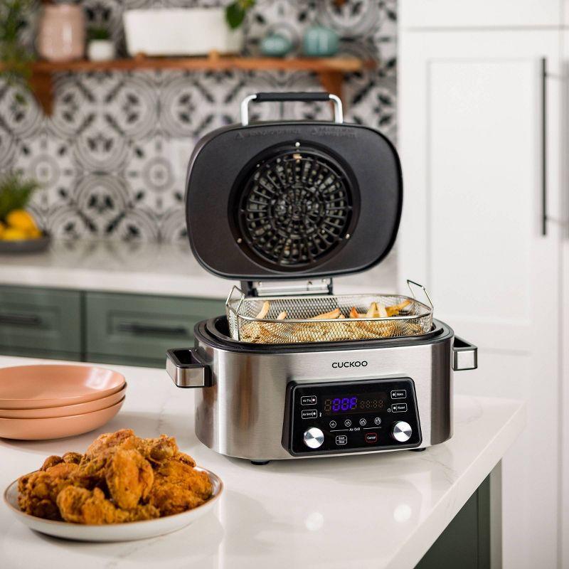 CUCKOO 6-Quart Stainless Steel Countertop Air Grill and Fryer