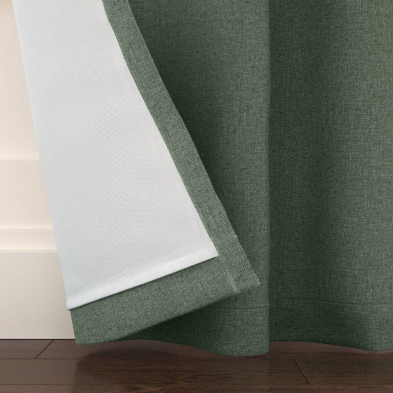 50"x84" Blackout Aruba Window Curtain Panel Fern Green - Threshold™: Recycled Polyester, Solid Drapes, OEKO-TEX Certified