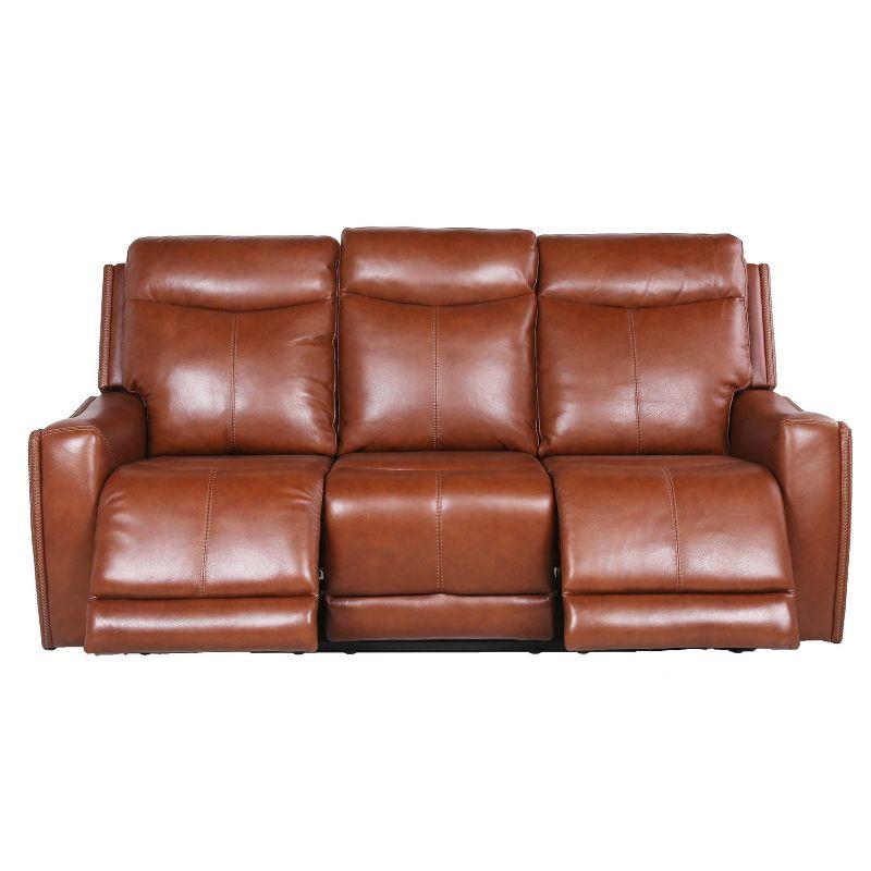 Natalia Power Recliner Sofa Caramel Leather - Steve Silver Co.