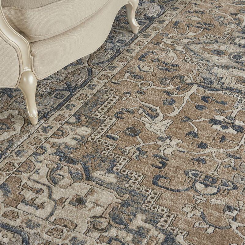 Nourison Concerto Center Medallion Indoor Rug Beige Grey 8'10" x 11'10"