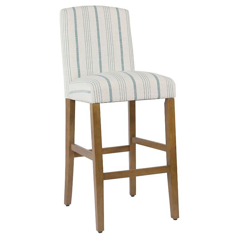 Classic Parsons High Back Barstool Blue - HomePop: Upholstered, Padded, Wood Legs, 250lb Capacity