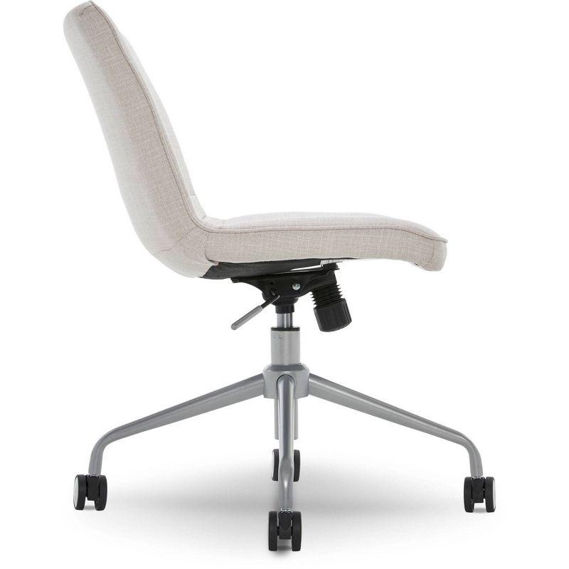 Adelaide Task Chair French Ivory - Adore Decor: Sturdy, Swivel, Adjustable Height, Metal Legs