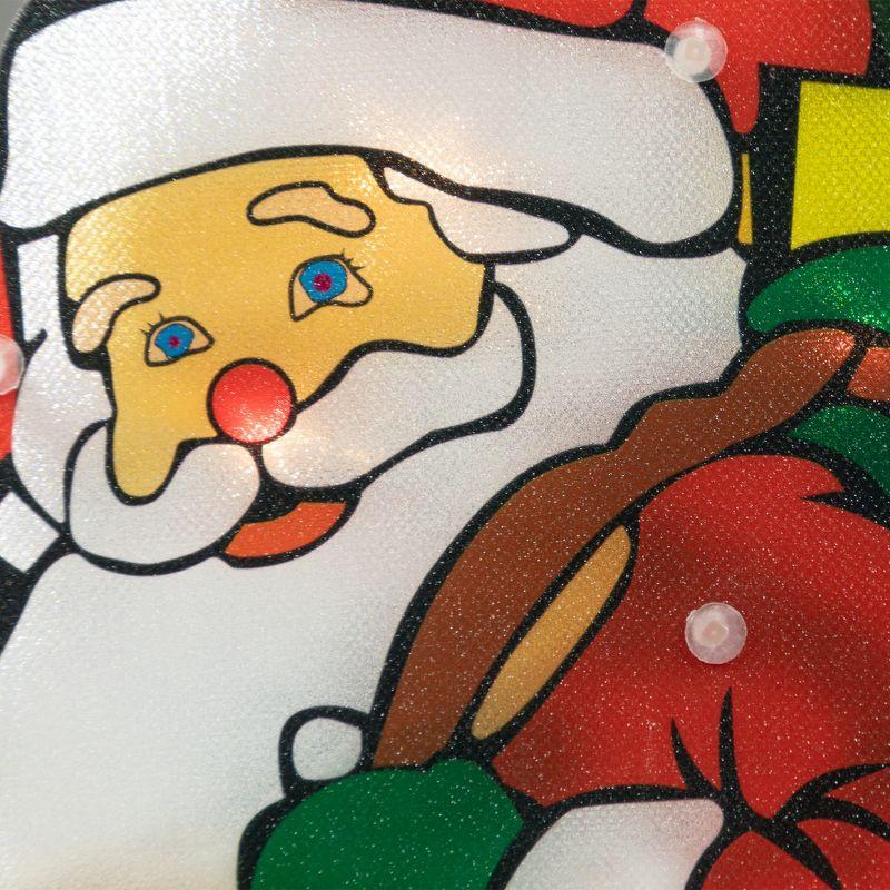 Northlight 17.5" Lighted Santa Claus Christmas Window Silhouette