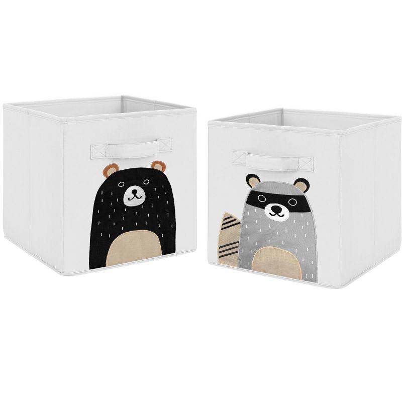 Woodland Pals Multicolor Fabric Kids' Foldable Storage Bins - Set of 2