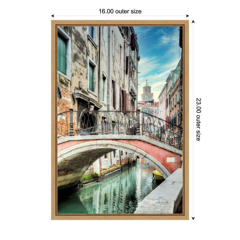 Amanti Art Venetian Canale Italy #21 by Alan Blaustein Canvas Wall Art Print Framed 16 x 23-in.