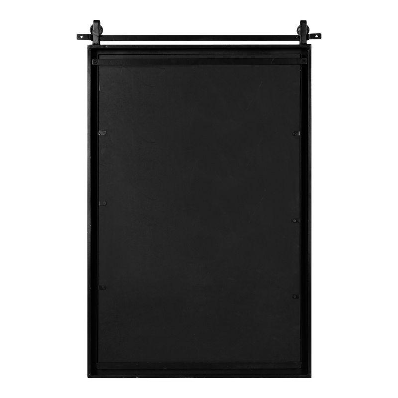 Chadbolt Black Rectangular Wall Mirror with Iron Bracket