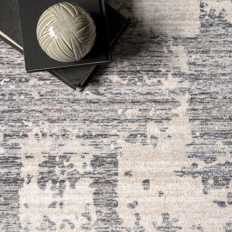 Nuloom Ariana Pet Friendly Machine Washable Abstract Area Rug, 5' x 8', Grey