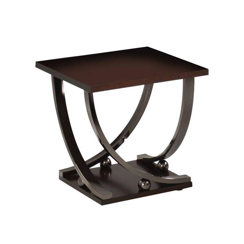 ACME Isiah End Table in Black Nickel 80357