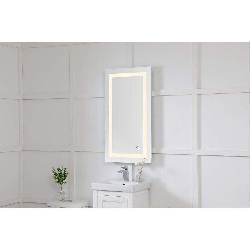 Elegant Lighting Helios 20in x 36in Hardwired LED mirror with touch sensor and color changing temperature 3000K/4200K/6400K