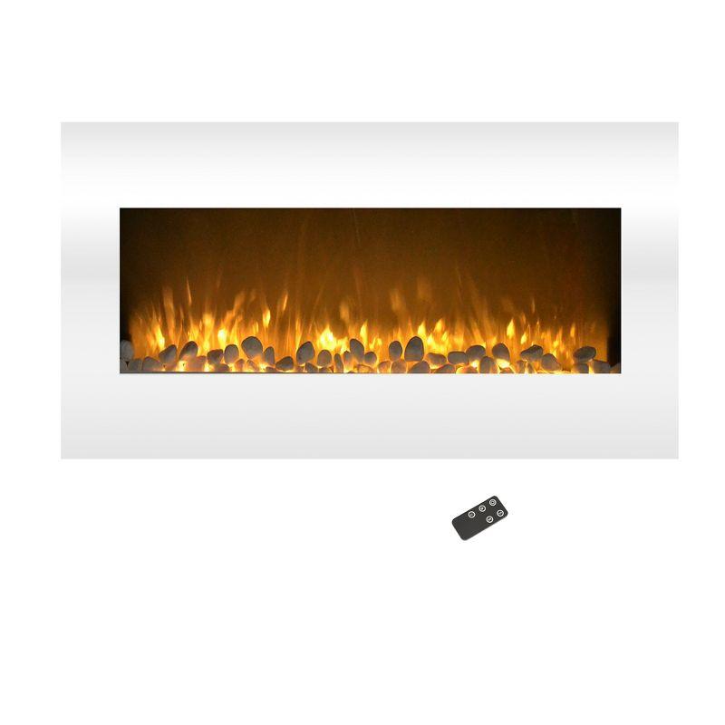 Northwest 36-Inch Modern Wall-Mount Electric Fireplace with Remote