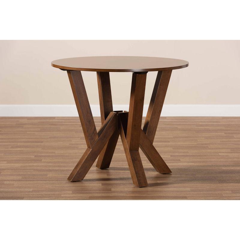 35" Irene Wide Round Wood Dining Table - Baxton Studio