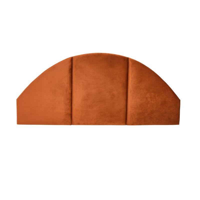 Storied Home NoSom Upholstered Velvet Sound Reducing Panel Arched Headboard