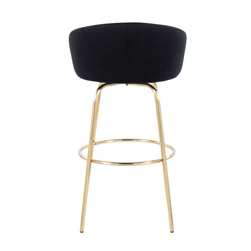 George Oliver Lakyia Swivel Upholstered Counter Stool with Metal Frame (Set of 2)