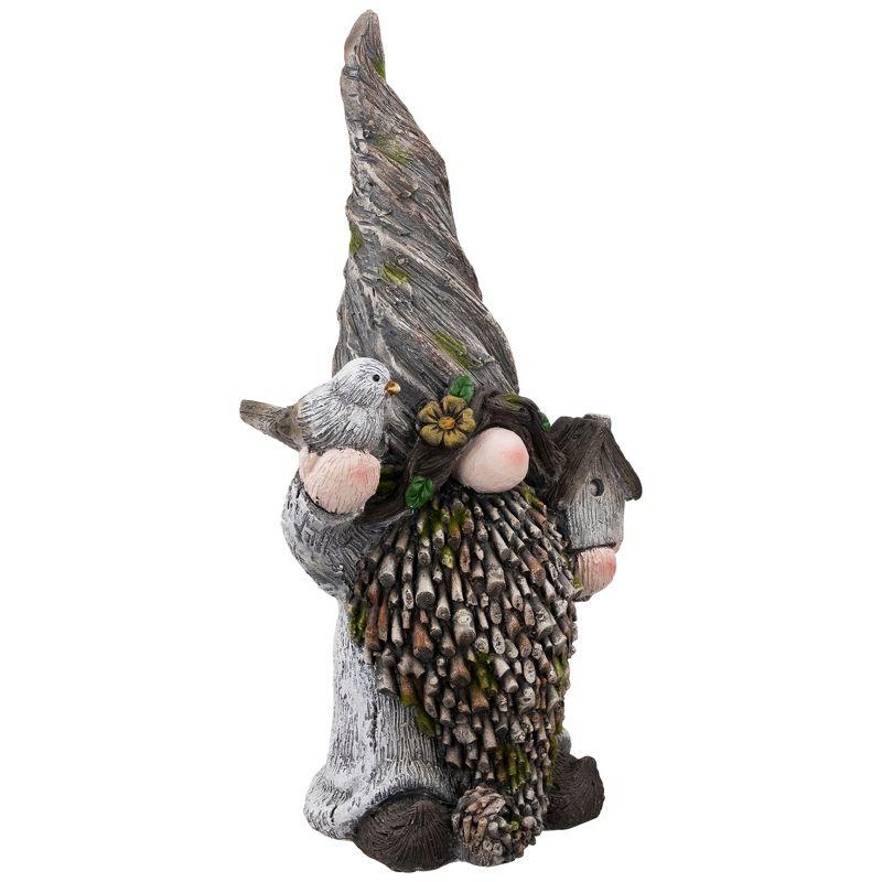 Northlight Gnome with Bird House Outdoor Garden Statue - 26.25"