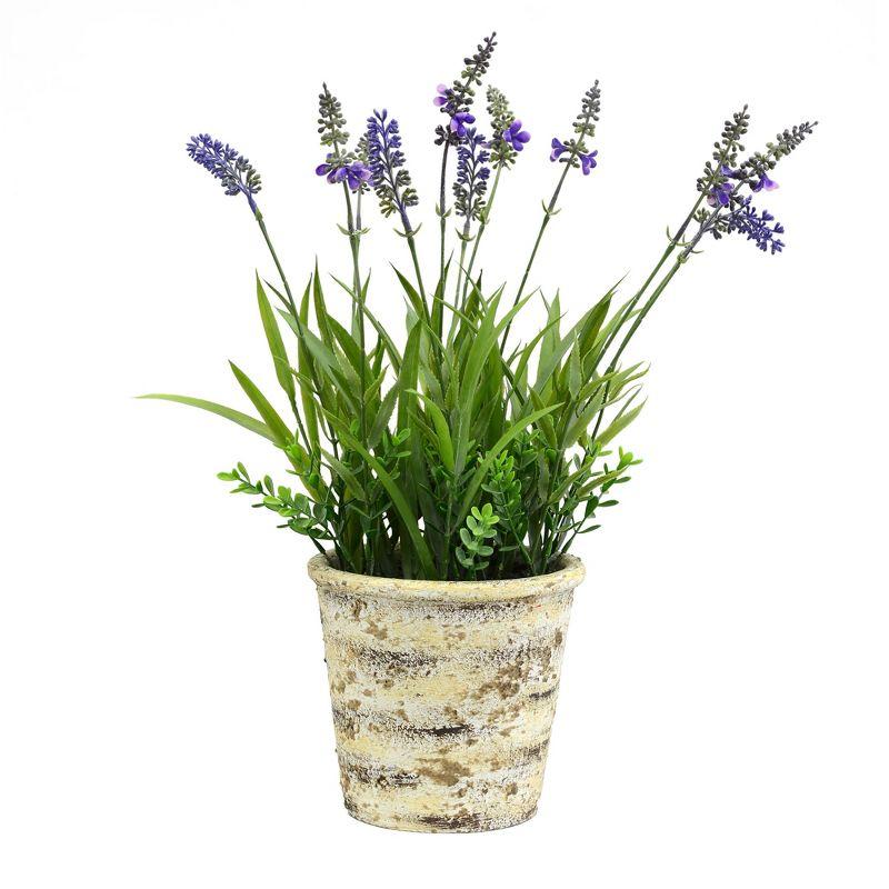 Lavender Artificial Flower Arrangement in Plastic Pot