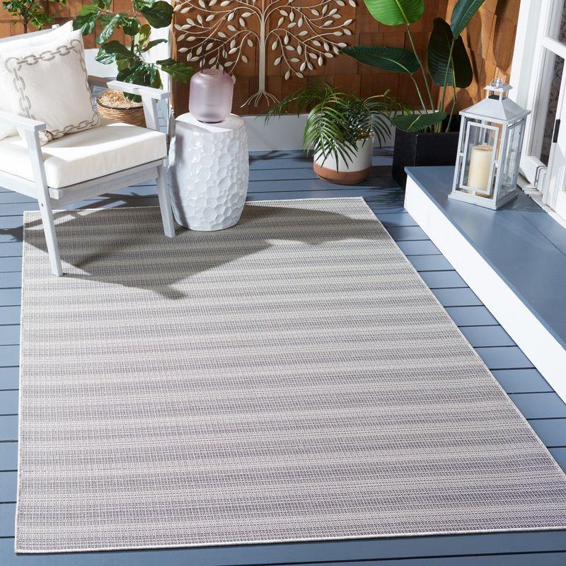 Hampton HTN231 Power Loomed Indoor/Outdoor Area Rug - Gray - 4'x6' - Safavieh.