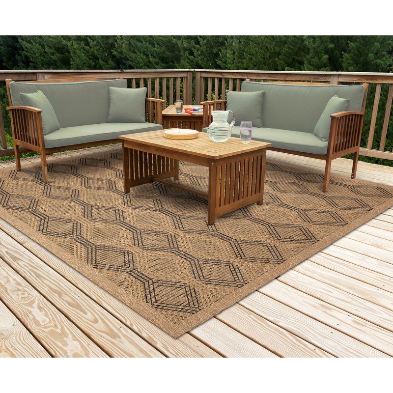 Liora Manne Sahara Links Indoor/Outdoor Rug Natural 7'10" Square