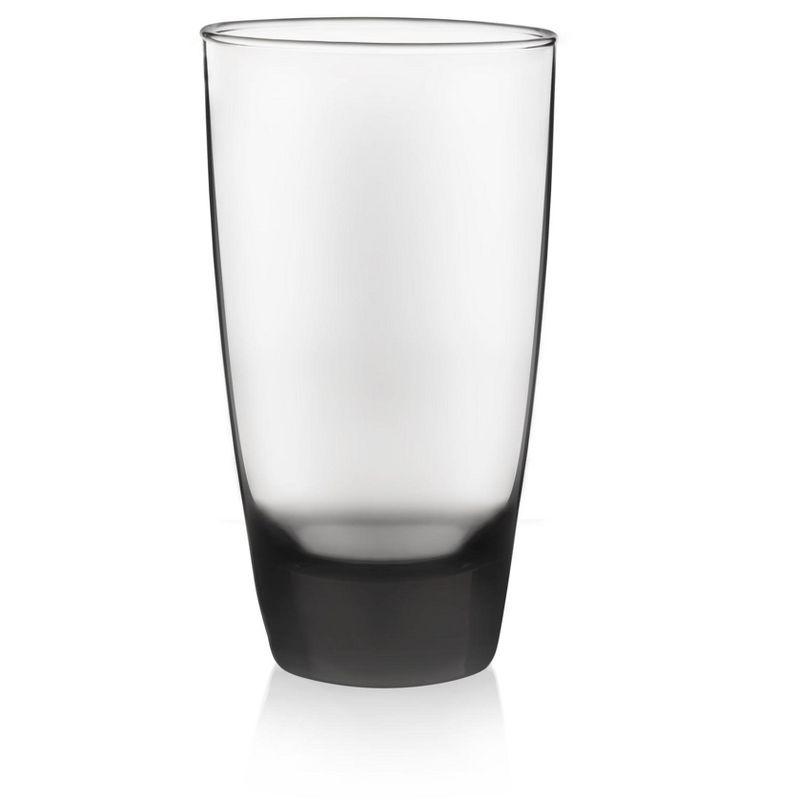 Libbey Classic Smoke Tumbler Glasses, 18 ounce, Set of 12