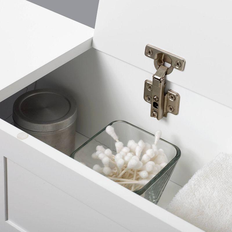 Lift Top Bath Storage Console Cabinet - Zenna Home