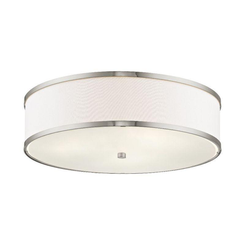 Livex Lighting Park Ridge 3 - Light Semi-Flush Mount in  Brushed Nickel