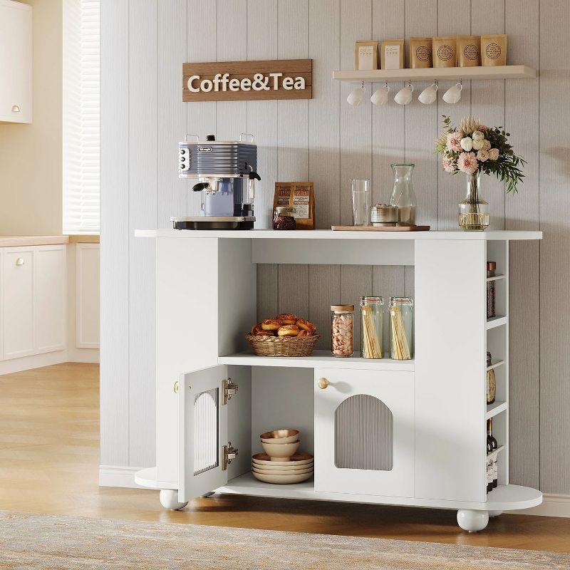 Hommoo 47" Sideboard Buffet Storage Cabinet White