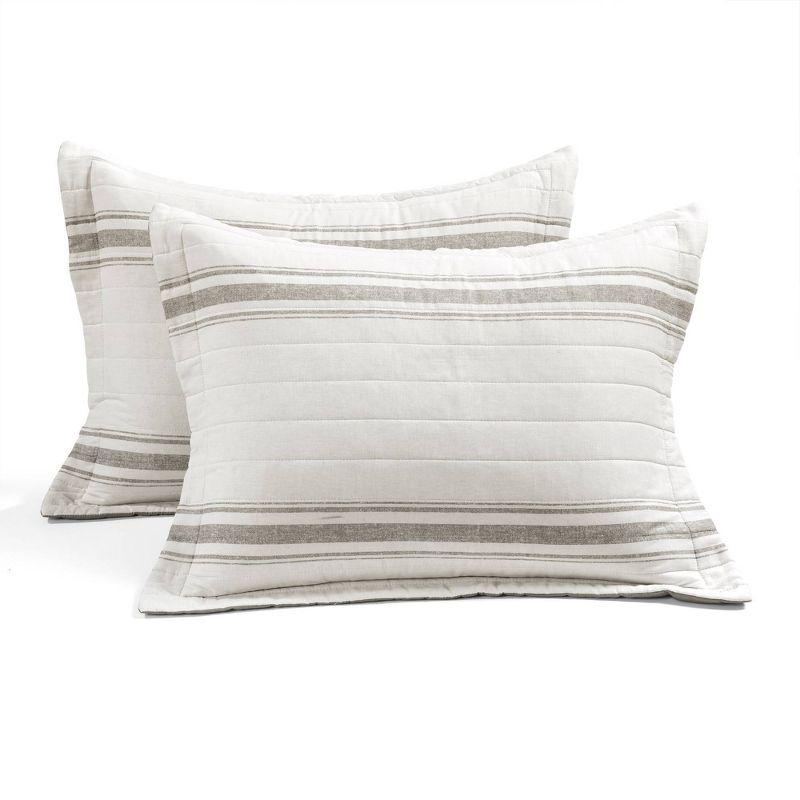 Lush Decor Gray Cotton Blend 6 Piece Coverlet / Bedspread Set