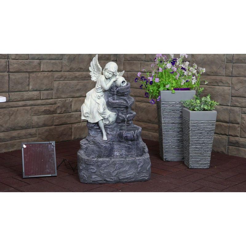 Jaliyah Weather Resistant Floor Fountain with Light