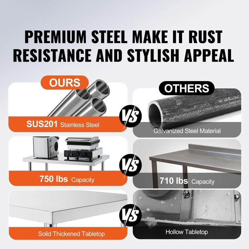 VEVOR Metal Kitchen Cart