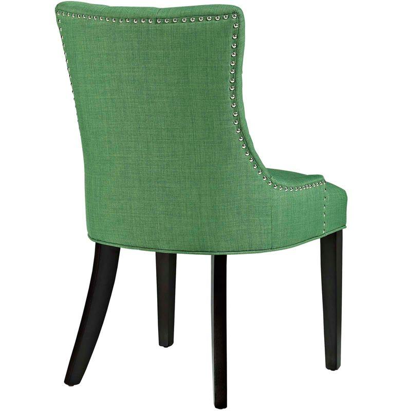 Regent Fabric Dining Chair Kelly Green - Modway: Chic Tufted Design, Nailhead Trim, Foam Padded