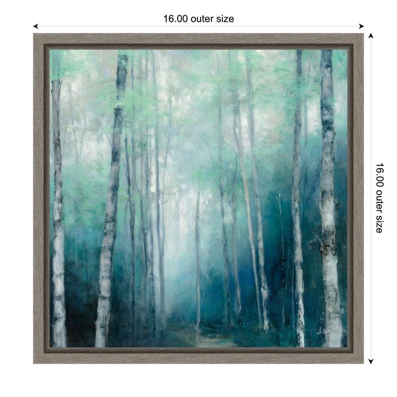 Amanti Art To the Woods (Trees) by Wild Apple Canvas Wall Art Print Framed 16 x 16-in.