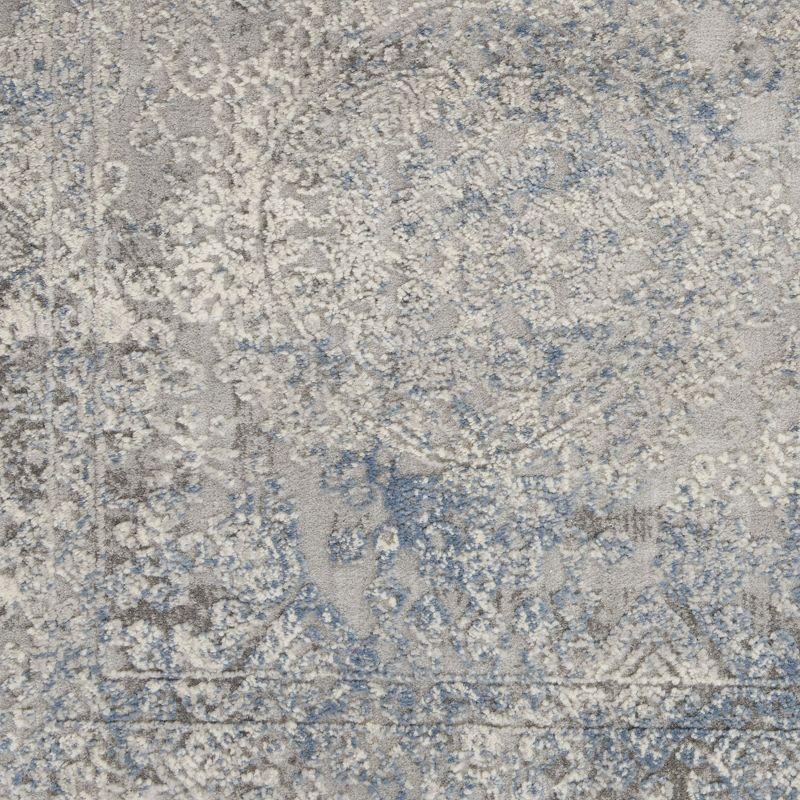 Nourison Rustic Textures Vintage Persian Indoor Area Rug Ivory Light Blue 5'3" x 7'3"