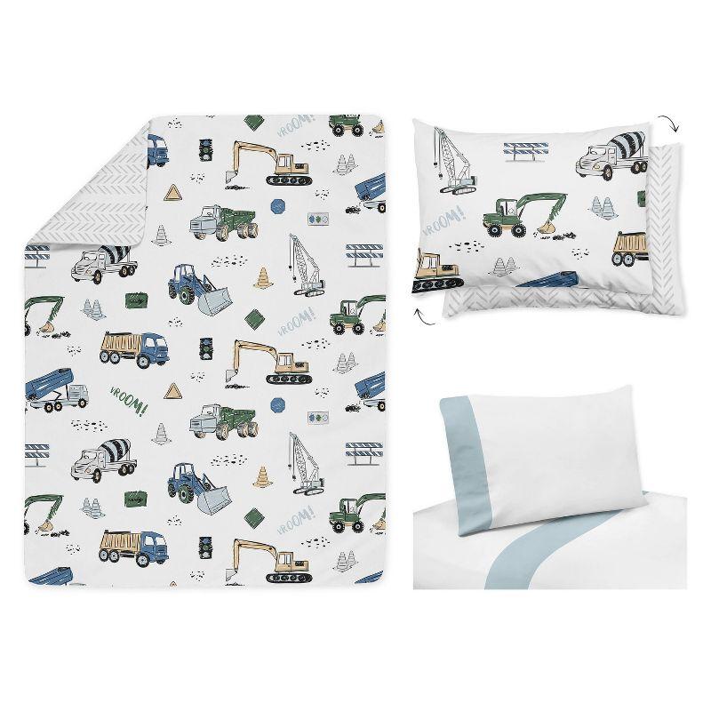 Construction Truck 5 Piece Toddler Bedding Set