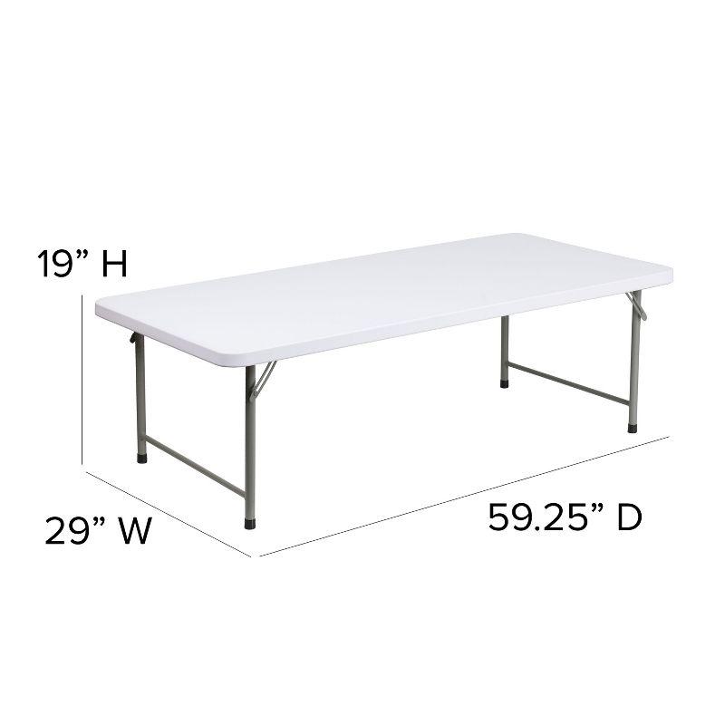 Parker 4.93-Foot Kid's Plastic Folding Activity Table - Play Table