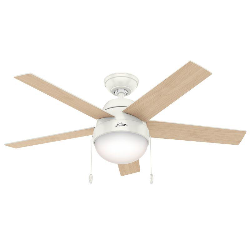 46" Anslee Standard Ceiling Fan with Pull Chain and Light Kit Included