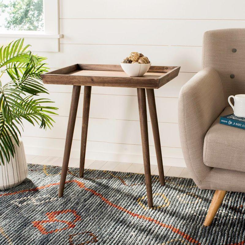 Nonie Tray Accent Table - Light Brown - Safavieh.