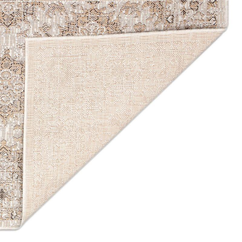 Liora Manne Carmel Vintage Floral Indoor/Outdoor Rug Sand 6'6" x 9'4"