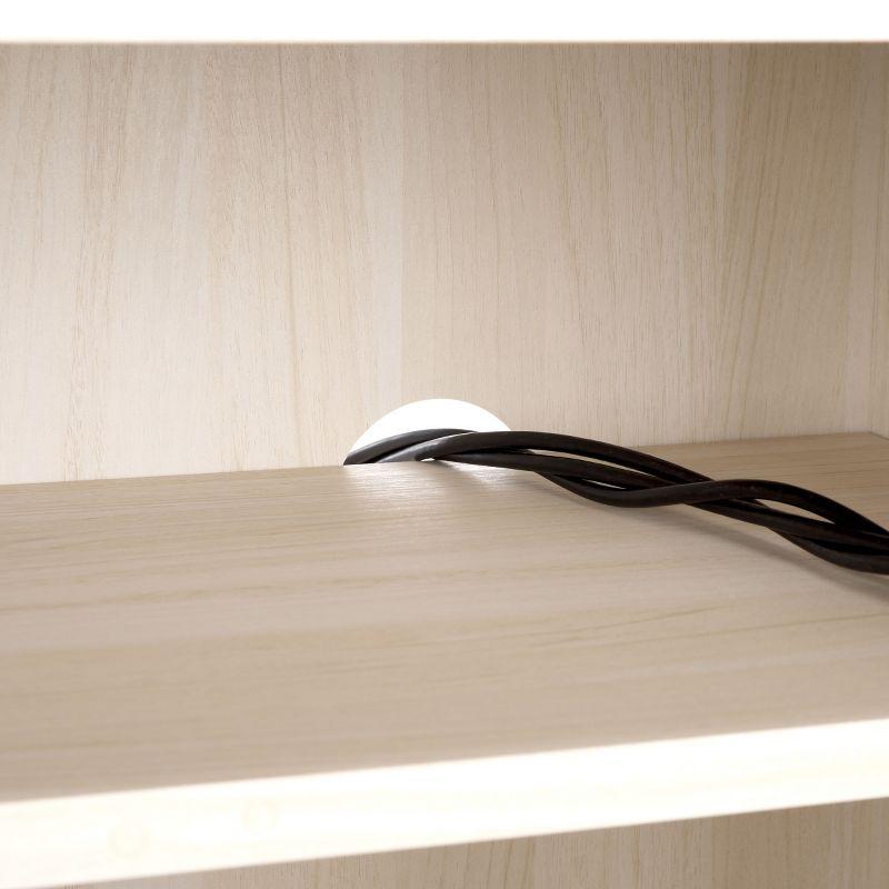 Lylia 4 Door Media Stand - MED9623 - Bleached White/Gold - Safavieh