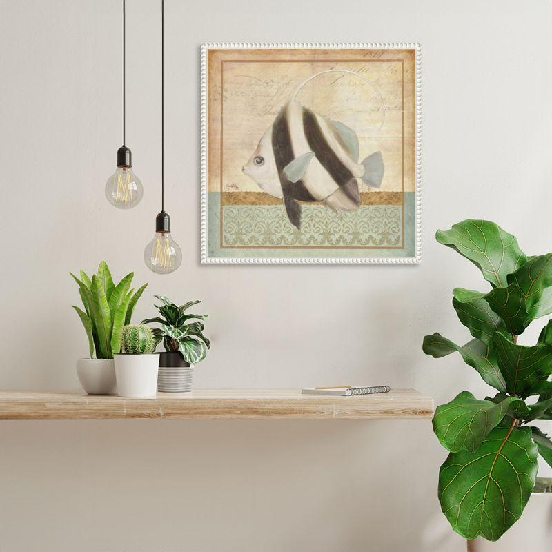 Amanti Art Vintage Fish I by Elizabeth Medley Framed Canvas Wall Art