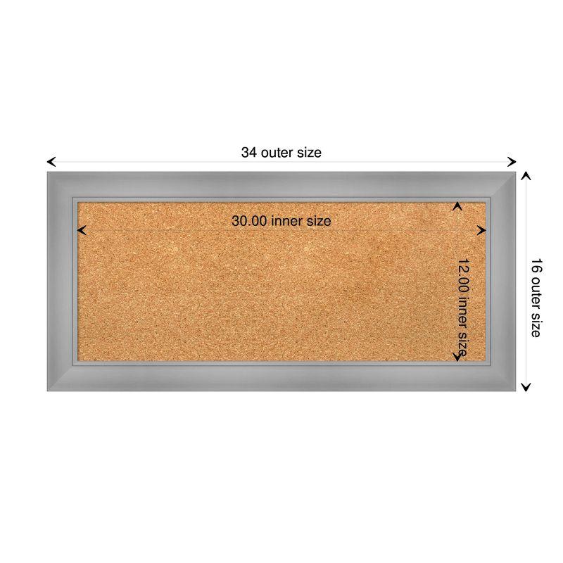 Amanti Art Flair Framed Corkboard, Natural Cork